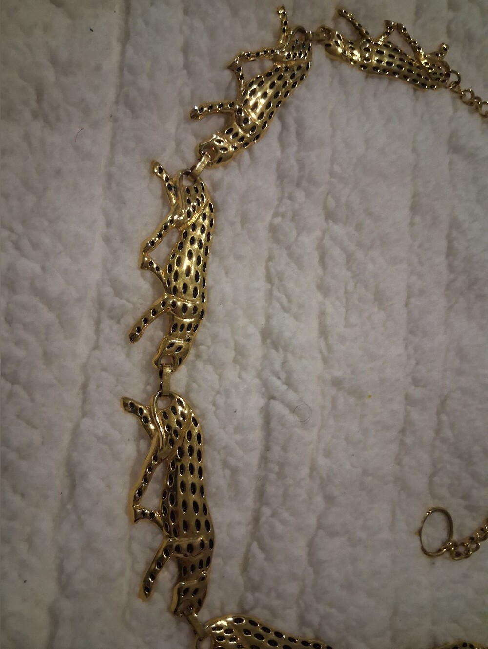Vintage Signed “NI 97” Jaguar Gold Chain Belt Excellent Vintage Condition - Picture 4 of 13